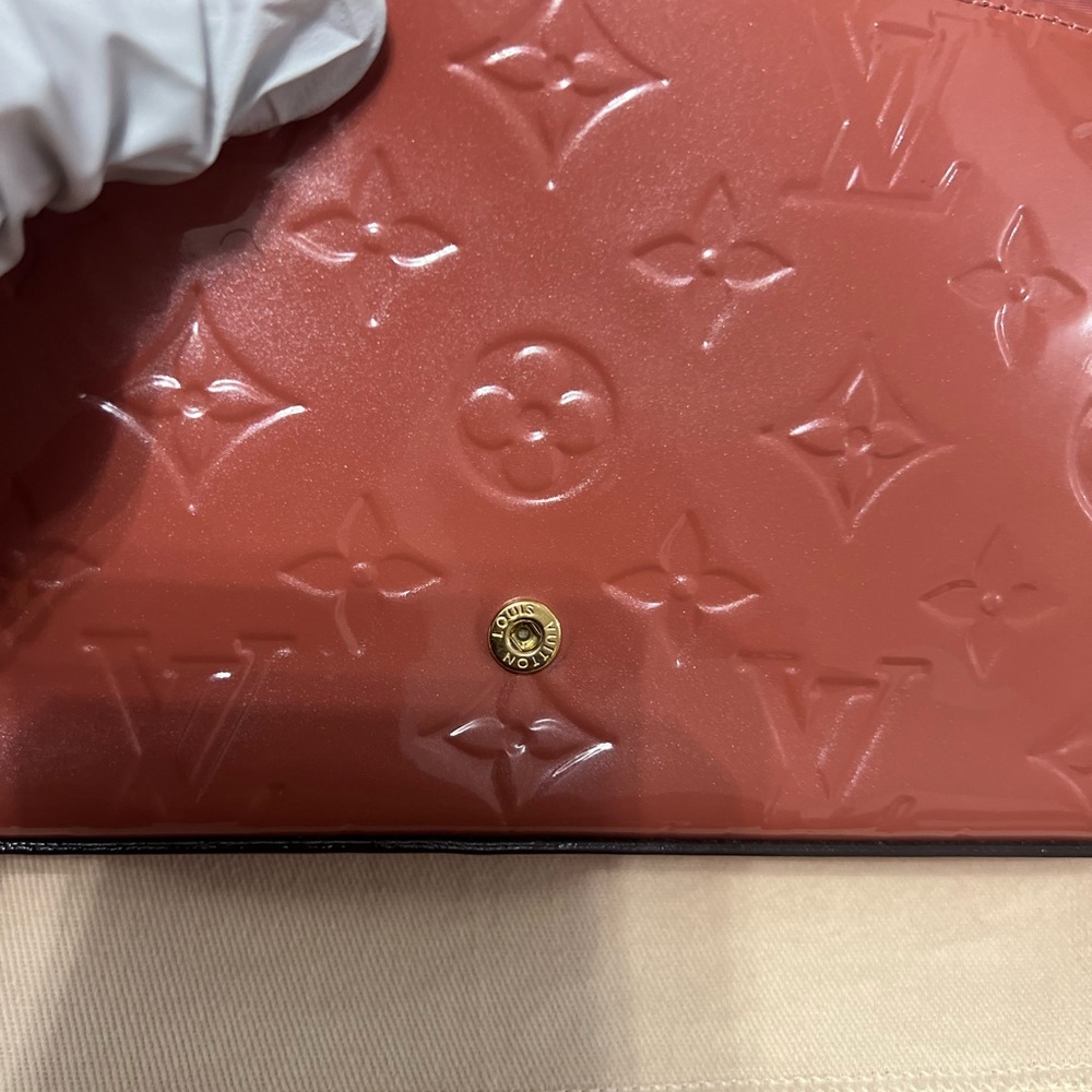 💯 LOUIS VUITTON Monogram Vernis
Pochette-Felicie Chain Long Wallet with COA - Picture 7 of 15